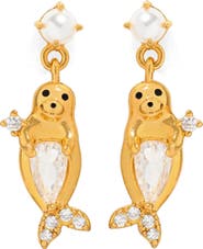 Girls Crew Seal Drop Earrings