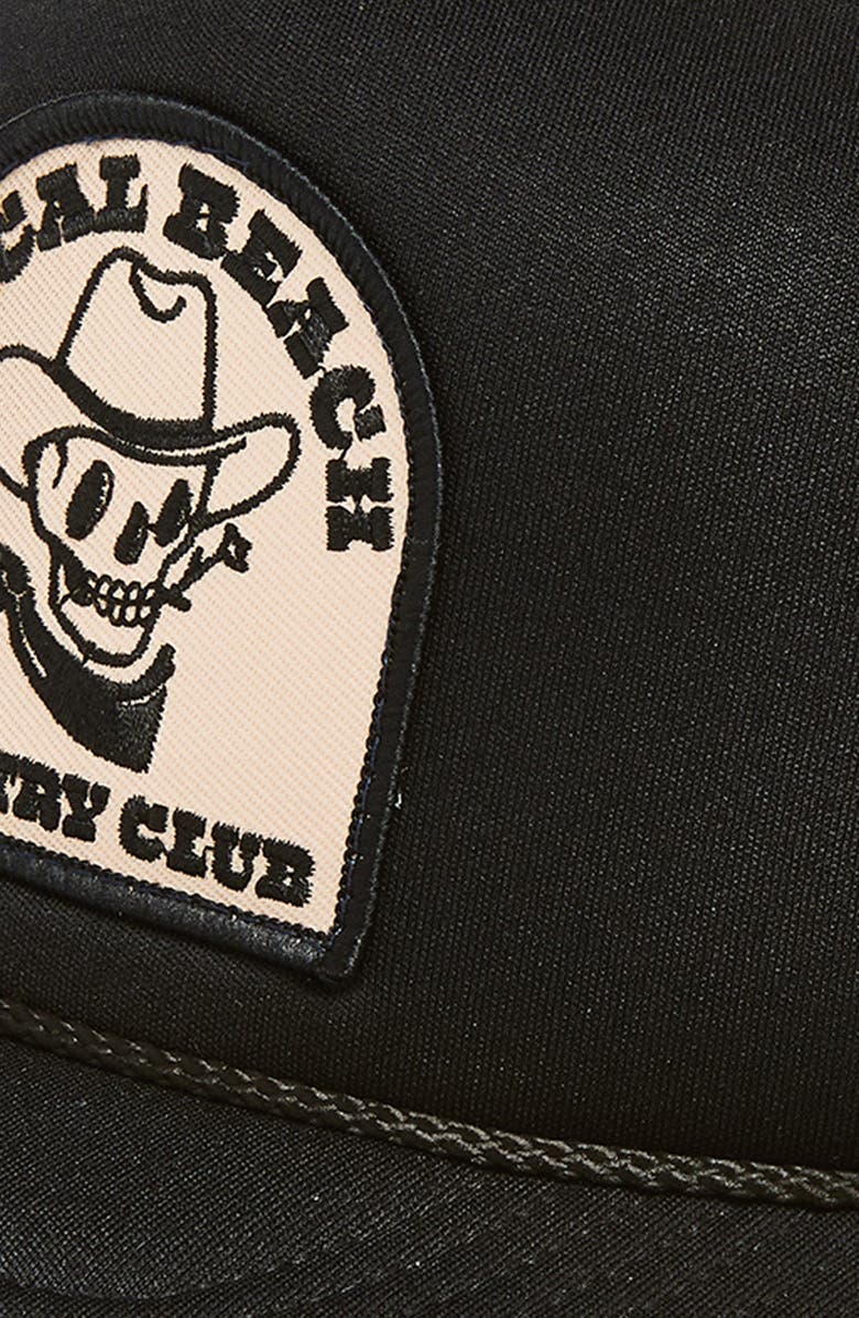 Local Beach Country Club Trucker Hat, Alternate, color, Black