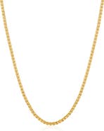 Crislu Layer Up Rounded Box Chain Necklace