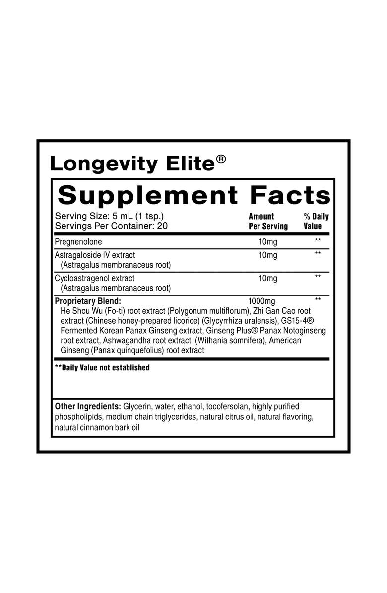 Quicksilver Scientific Longevity Elite Liposomal Adaptogen and Pregnenolone Tonic, Alternate, color, NO COLOR