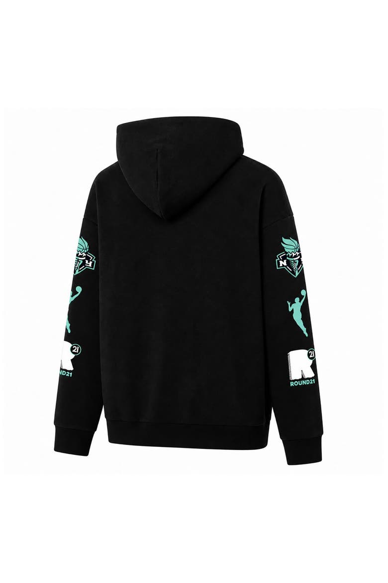 Unisex round21  Black New York Liberty Swish Hoodie, Alternate, color, Black