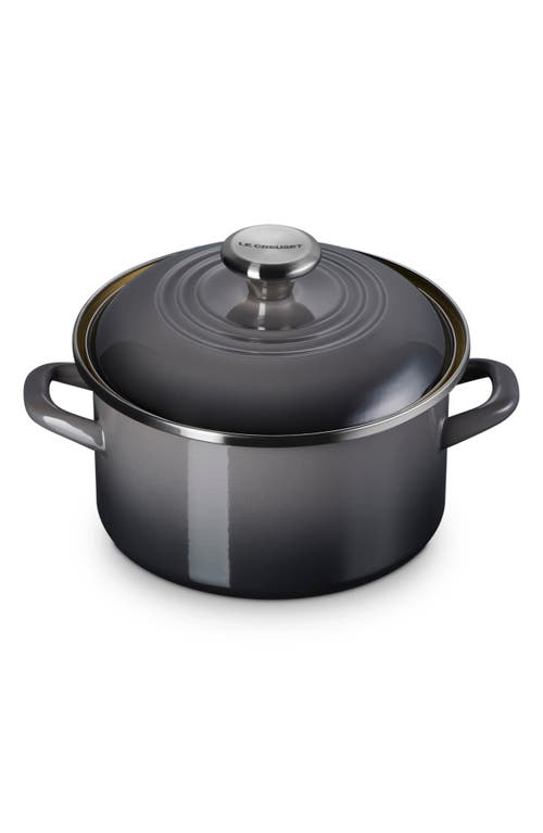 Le Creuset Enameled Stainless Steel Petite Stock Pot In Oyster