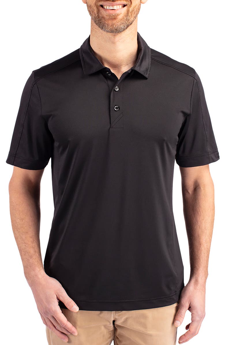 Cutter & Buck Prospect Textured Stretch Polo, Main, color, Black