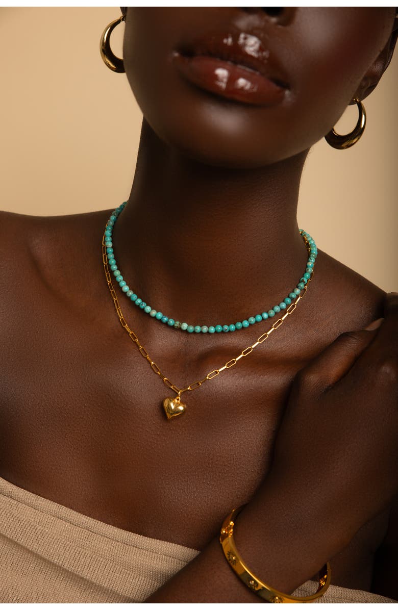 Seven Saints Turquoise Choker Necklace, Alternate, color, White