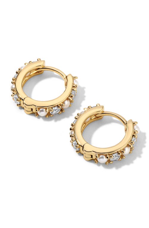 Miranda Frye Wendy Freshwater Pearl Huggie Earrings In Gold