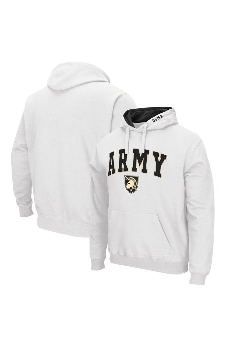 COLOSSEUM Men's Colosseum White Army Black Knights Arch & Logo 3.0 Pullover Hoodie, Main, color, White