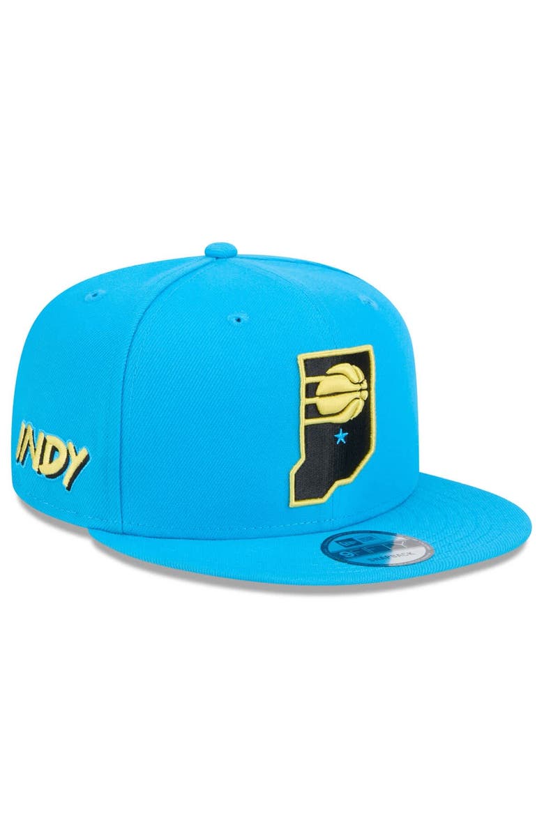 New Era Men's New Era Blue Indiana Pacers 2024/25 City Edition Alternate 9FIFTY Snapback Hat, Main, color,
