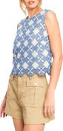 FLYING TOMATO Sleeveless Embroidered Lace Top
