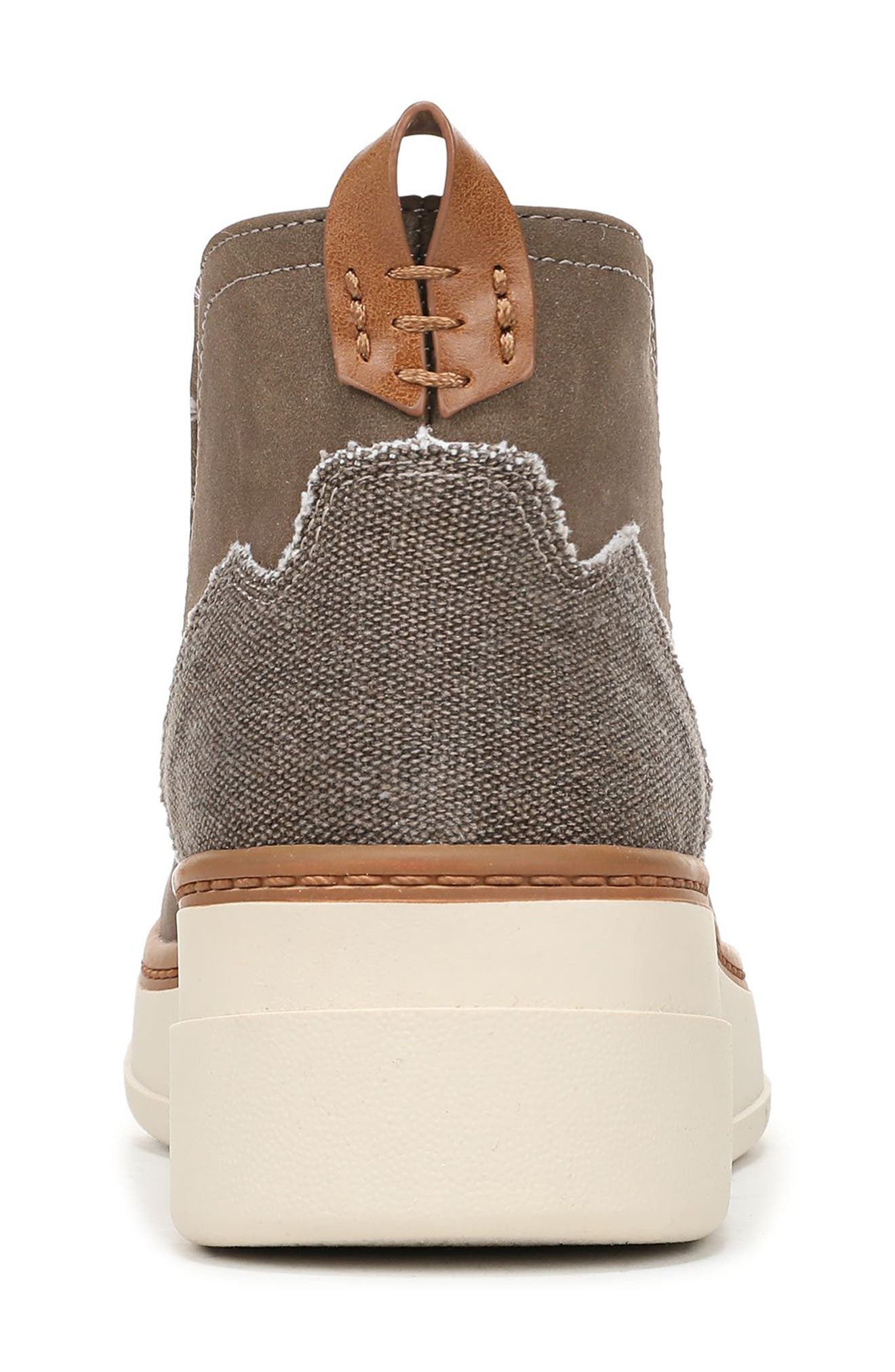 Blowfish Malibu Charming Platform Wedge Chelsea Boot, Alternate, color, Woodsmoke Brown Faux Suede