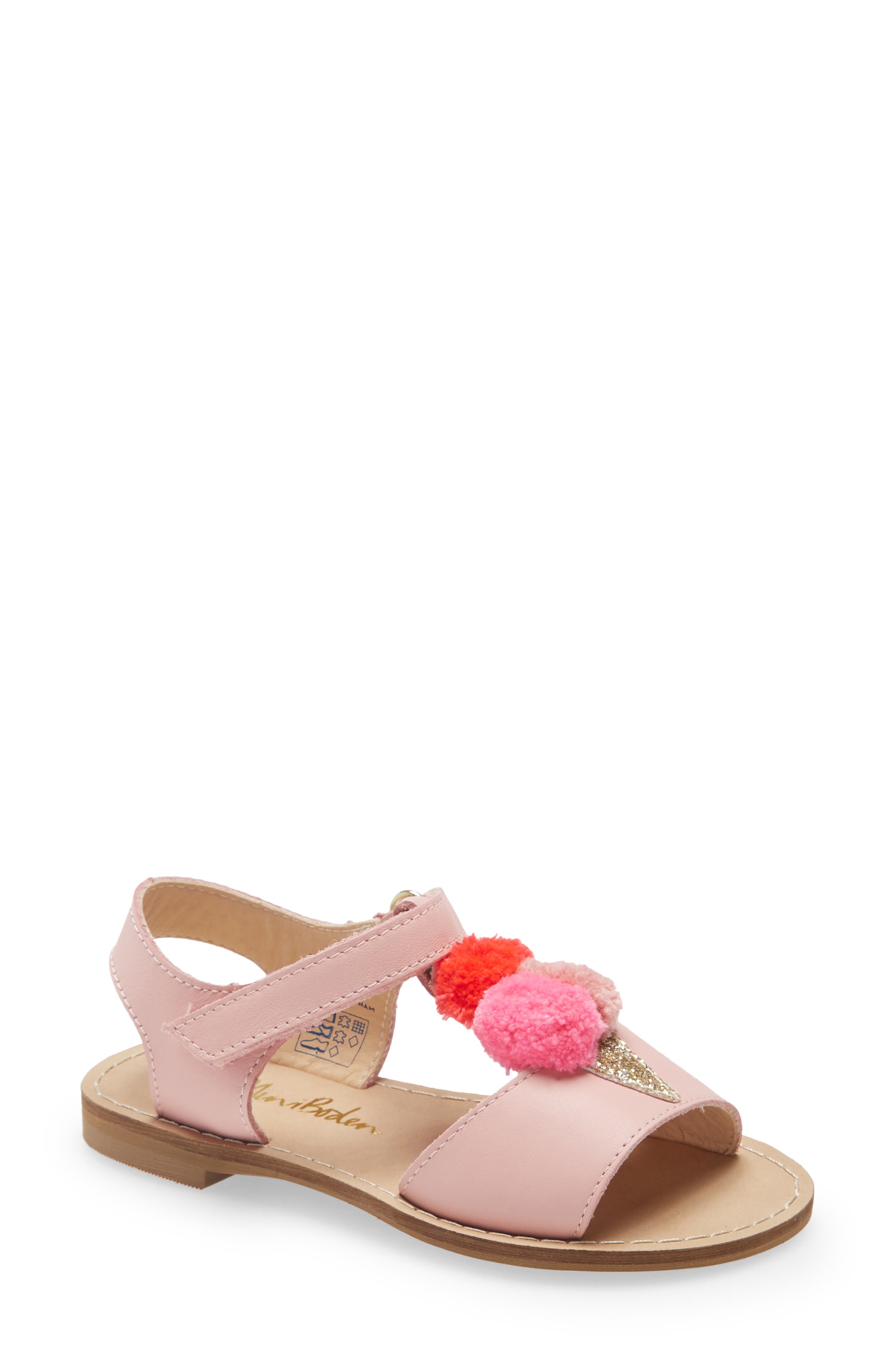 Appliqué Sandal, Main, color, PINK LEMONADE ICE CREAM