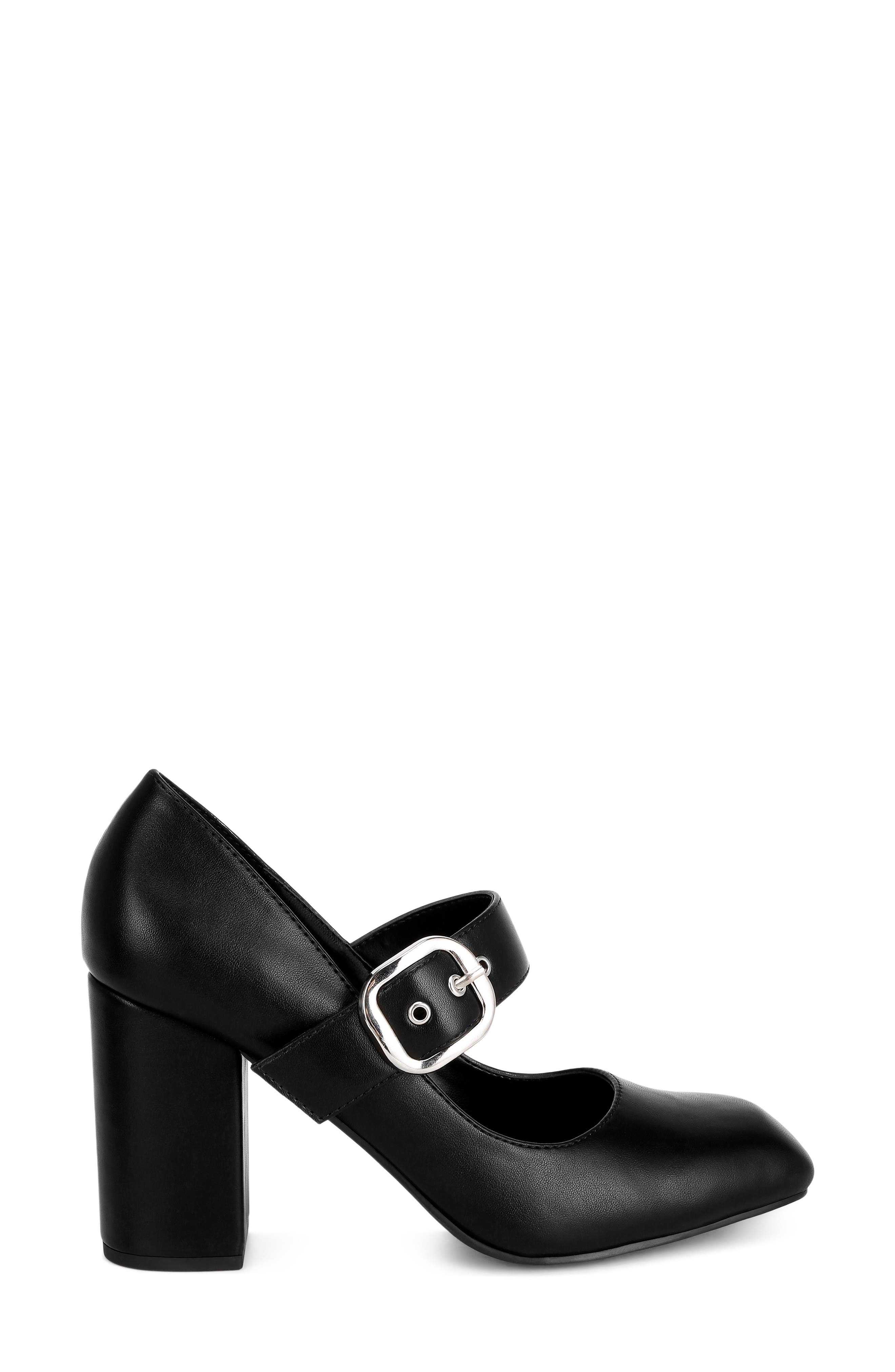 Mayuza Leather Mary Jane Pump, Alternate, color, BLACK SMOOTH