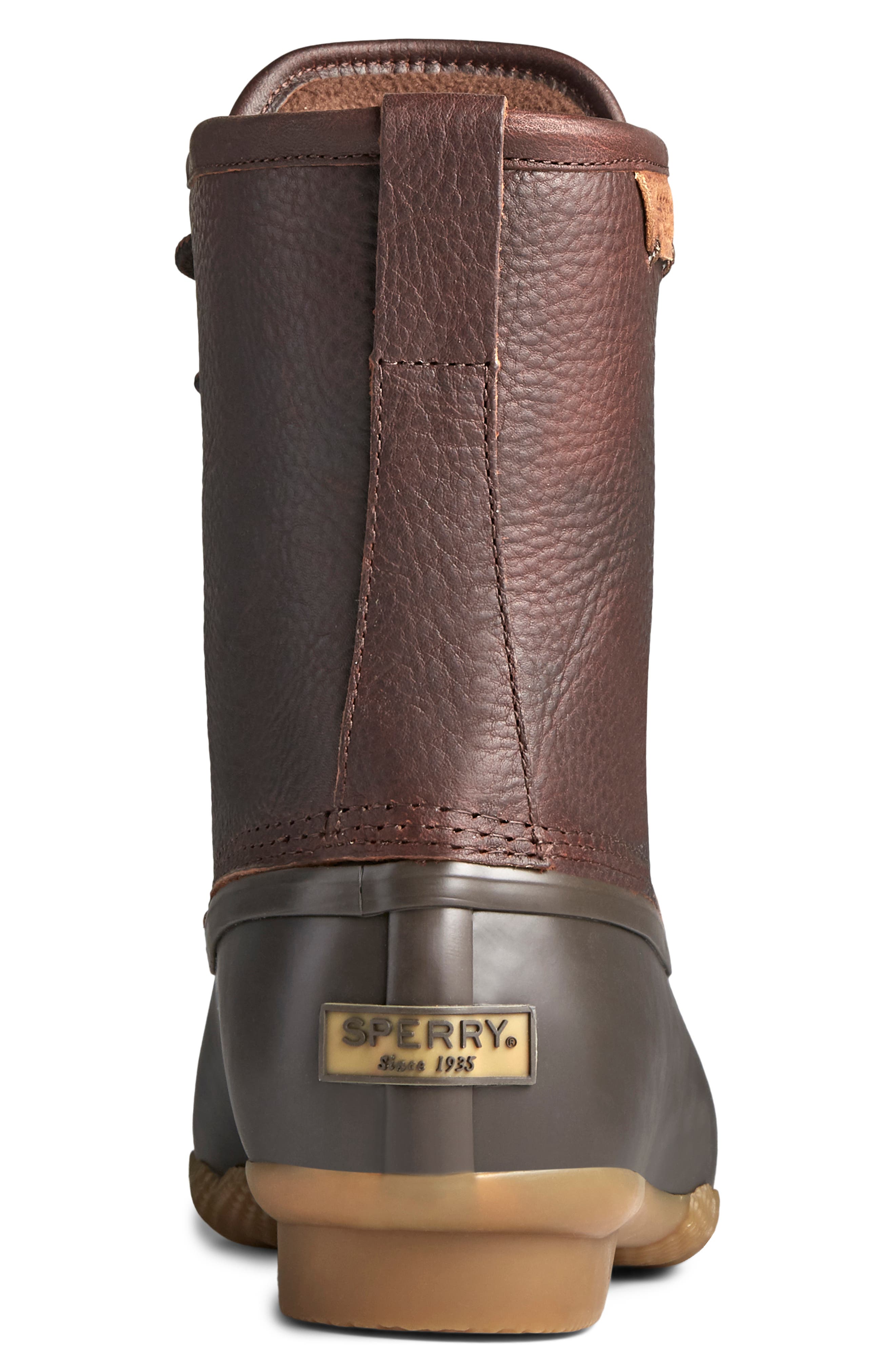 Saltwater Duck Waterproof Rain Boot, Alternate, color, TAN/ BROWN