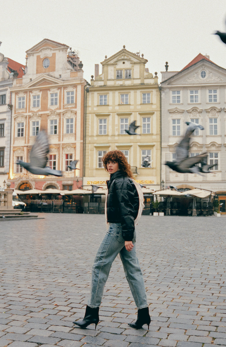 KanCan Cecilia High Rise Slim Barrel Jeans, Alternate, color, Medium Wash