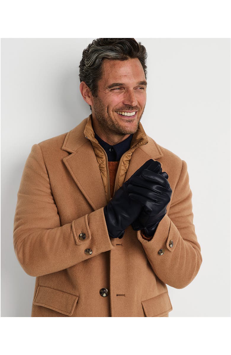 Lands' End Cashtouch Lined Faux Leather Glove, Alternate, color, 