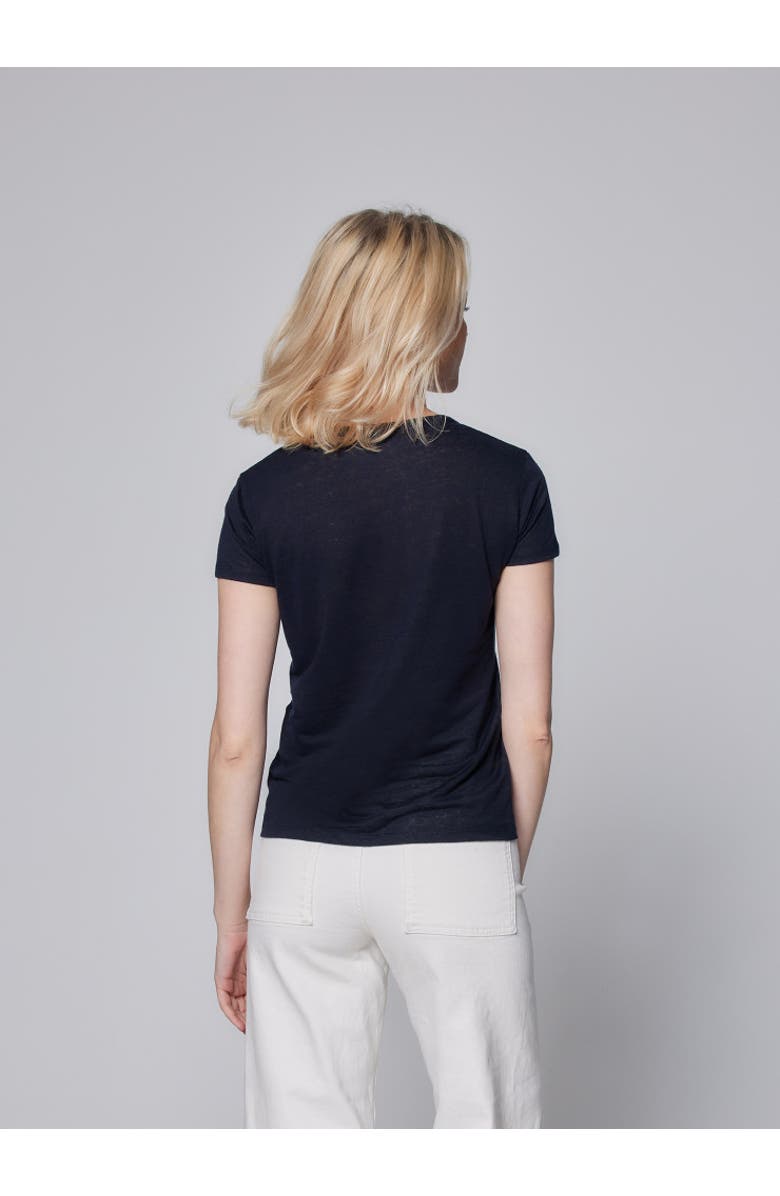 Majestic Filatures Linen Stretch HD S/S Crewneck, Alternate, color, Noir Hd