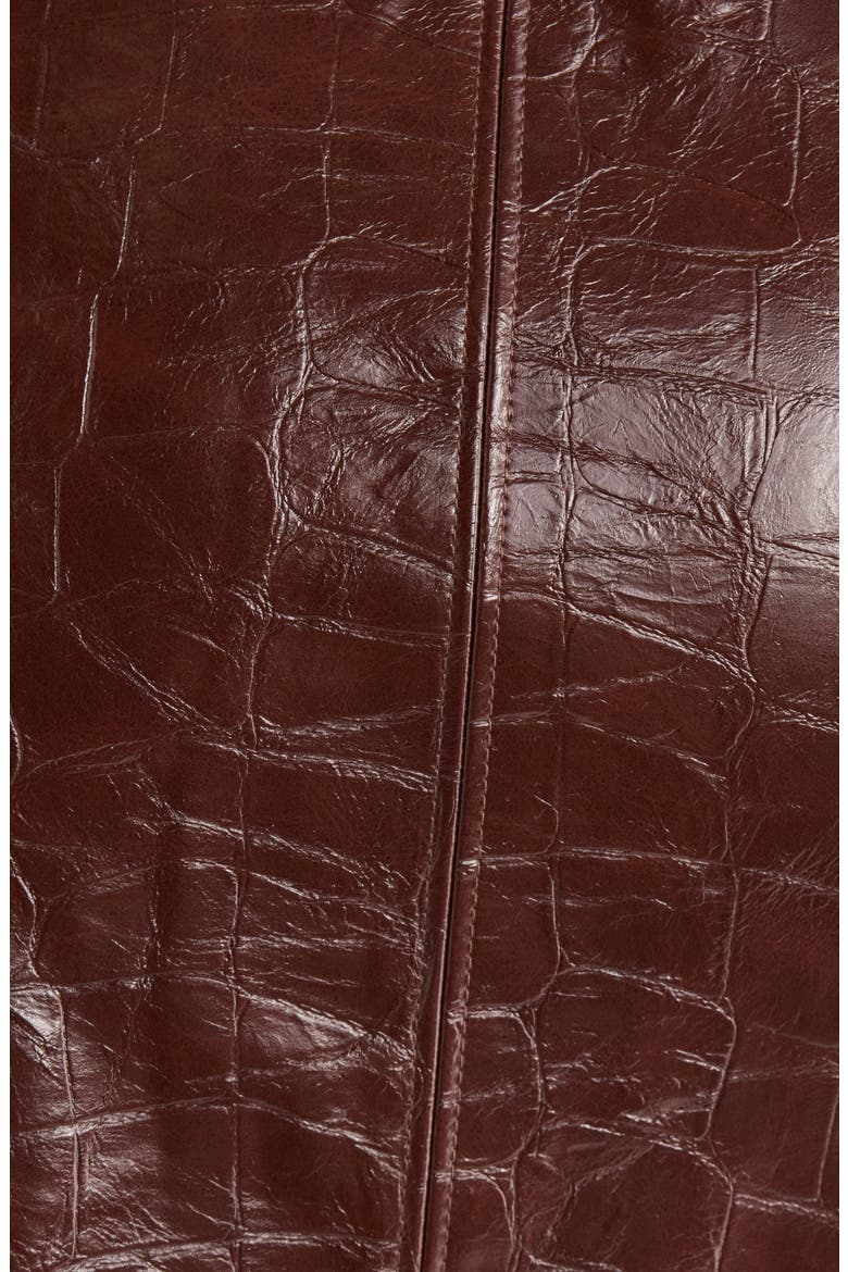 Savana Faux Leather Miniskirt, Alternate, color, BROWN