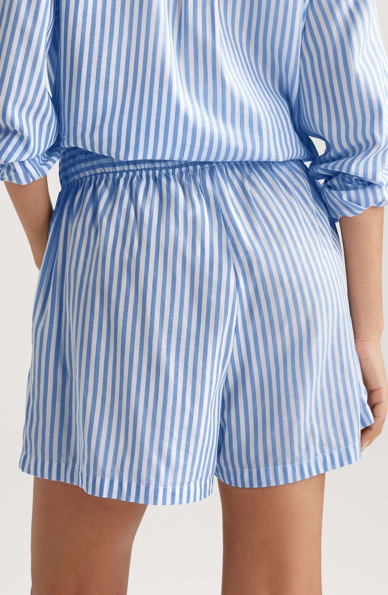 Tommy John Stripe High Waist Woven Sleep Shorts, Alternate, color, Vista Blue Coastal Stripe