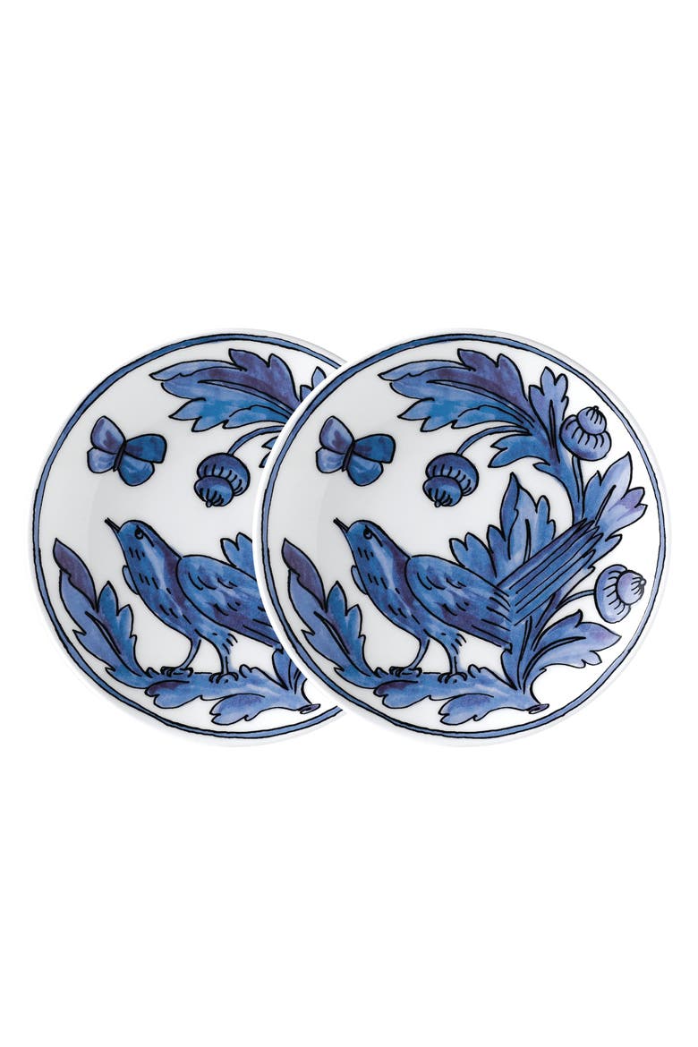 Heritage Blue Bird Set of Two Accent Plates, Main, color, Multi