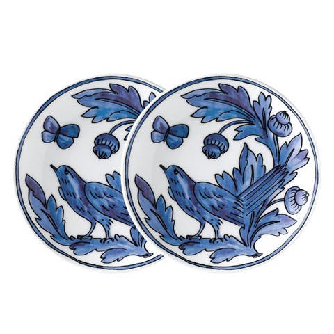 Heritage Blue Bird Set of Two Accent Plates