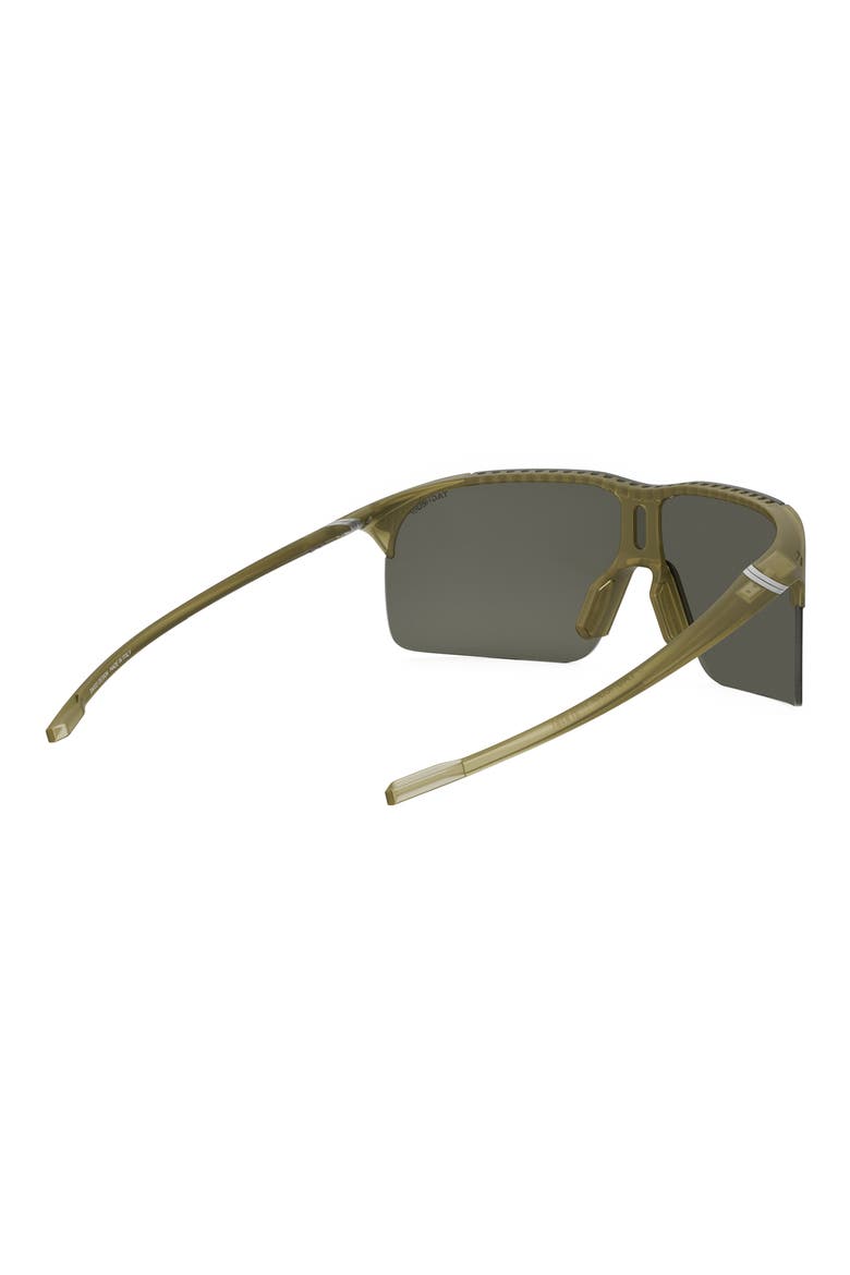 Vingt Sept 132mm Mirrored Mask Sunglasses, Alternate, color, MATTE YELLOW / BROWN MIRROR