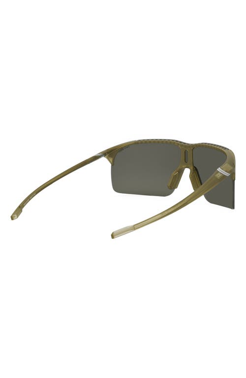 Tag Heuer Vingt Sept 132mm Mirrored Mask Sunglasses In Green