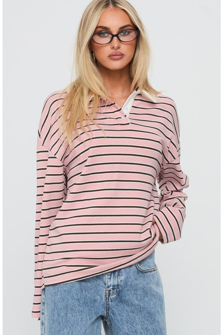 High Regard Striped Collared Jersey Sweater, Alternate, color, MULTI