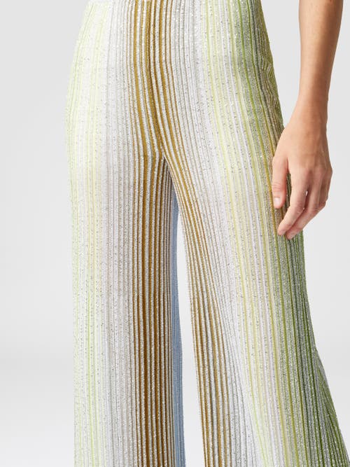 Missoni Sequined Striped Wide-leg Pants In Multicoloured