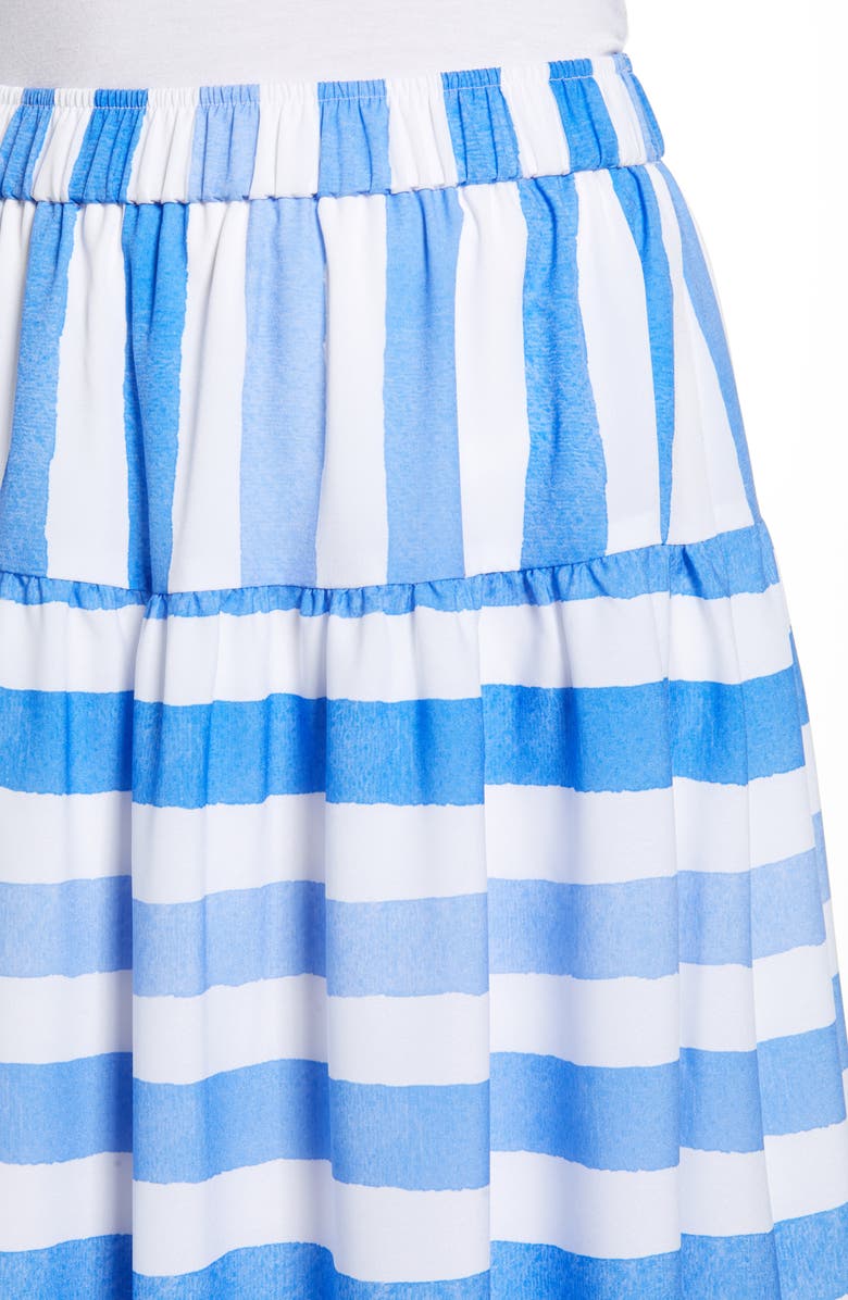 vineyard vines Mix Stripe Tiered Maxi Skirt, Alternate, color,