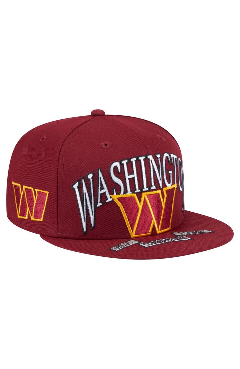 New Era Men's New Era Burgundy Washington Commanders  Oversized 59FIFTY Fitted Hat, Main, color, Burgundy