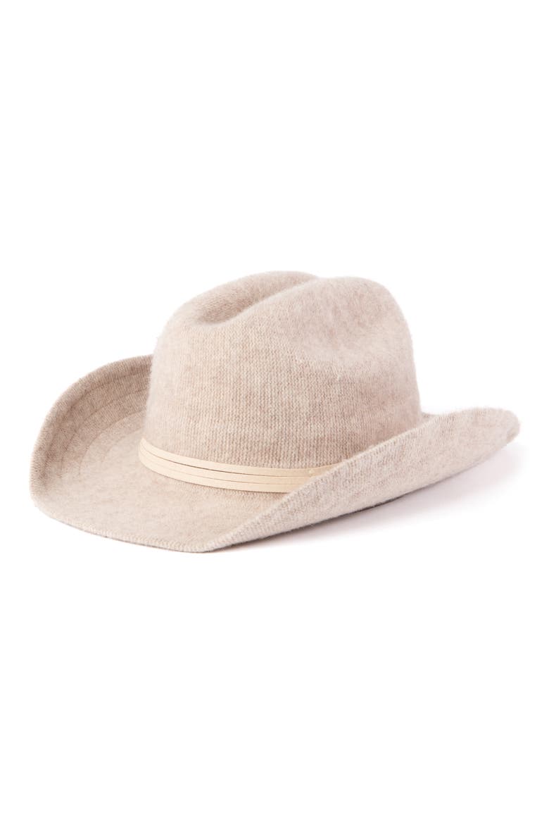 Knit Cowboy Hat, Main, color, OATMEAL