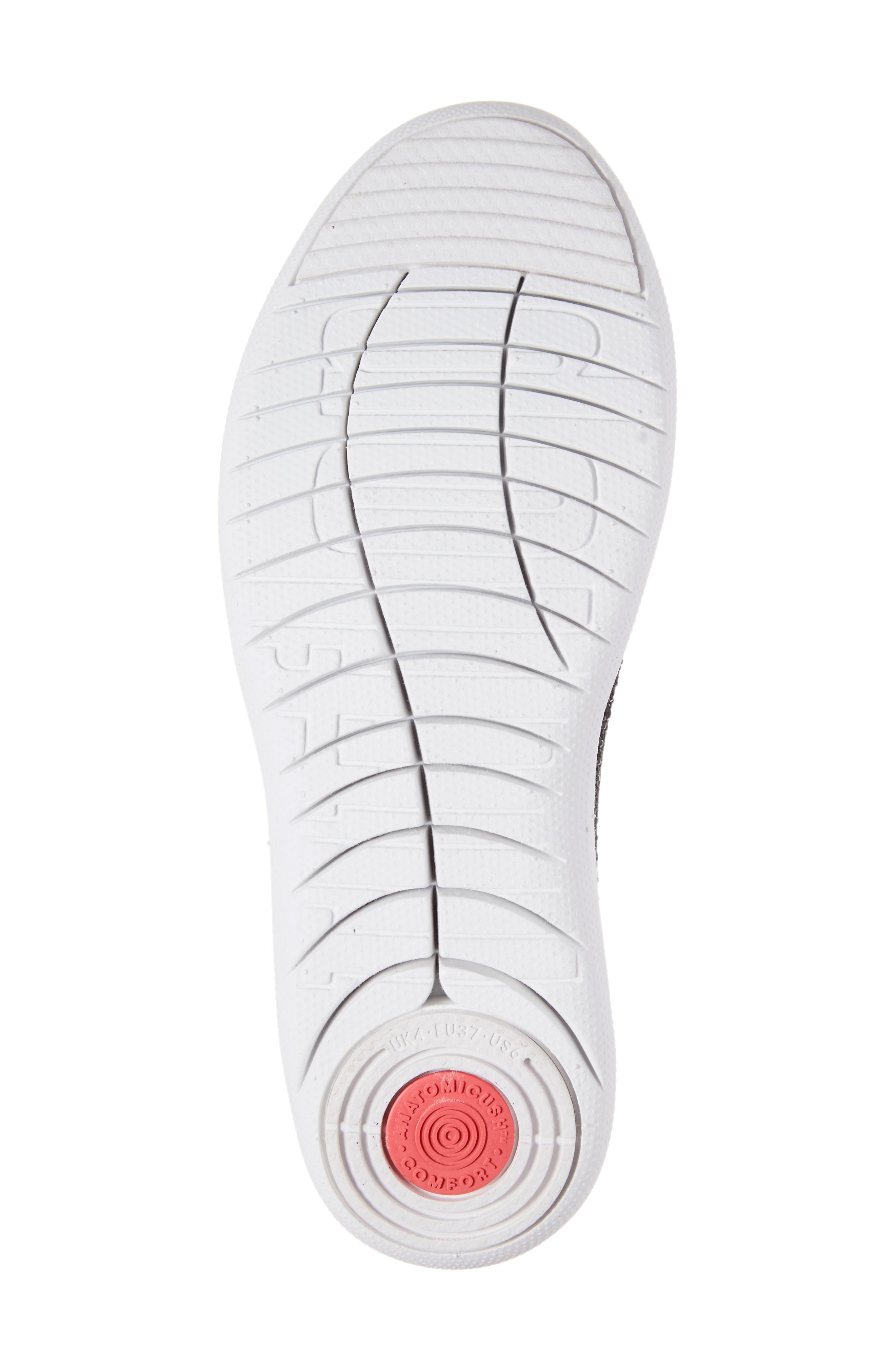 FitFlop Uberknit<sup>™</sup> Crystal Ballerina Slip-On Sneaker, Alternate, color, Black/Soft Grey