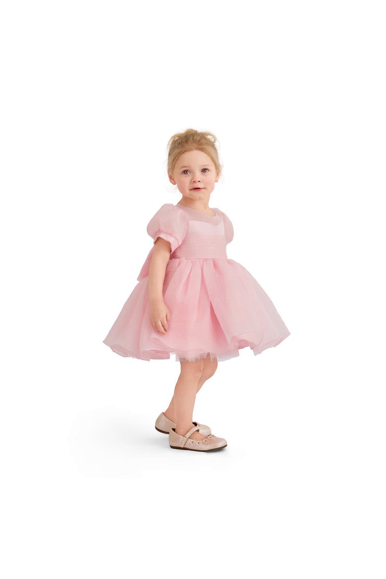Puff-Sleeve Party Dress, Alternate, color, Pink