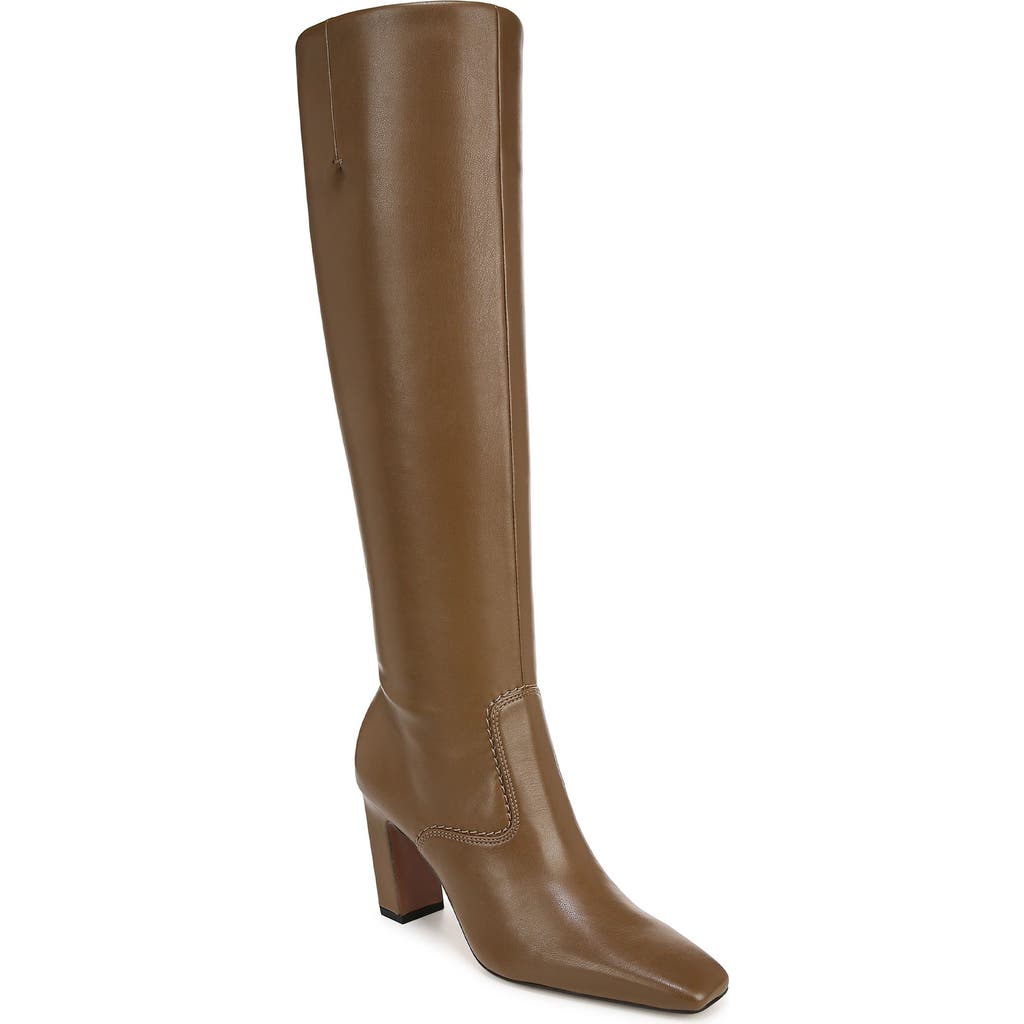 Franco Sarto Bowman Snakeskin Embossed Knee High Boot In Brown