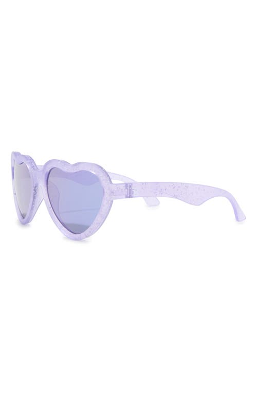 Babiators Kids' Mirrored Shimmer Heart Sunglasses In Pink