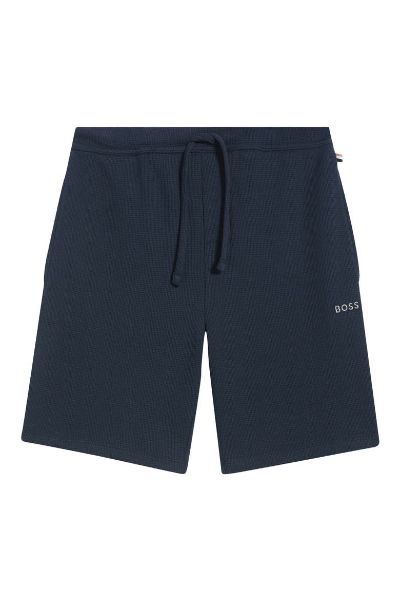 Waffle Knit Shorts, Main, color, DARK BLUE