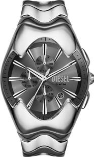 DIESEL® Mercurial Tonneau Chronograph Bracelet Watch, 45mm x 28mm