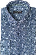 MASUTTO Florian Floral Knit Print Button-Up Shirt
