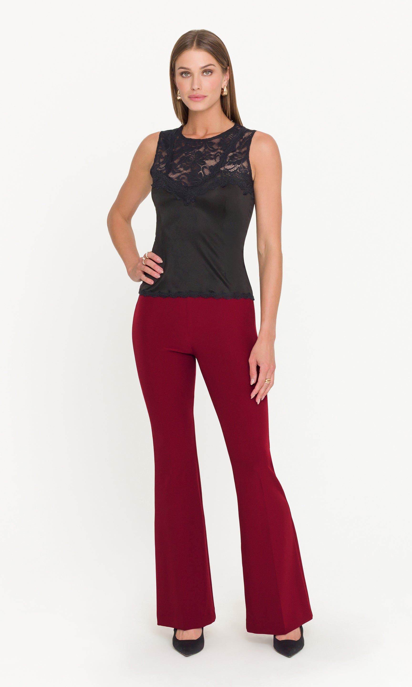 Generation Love Elise Crepe Pants In Red