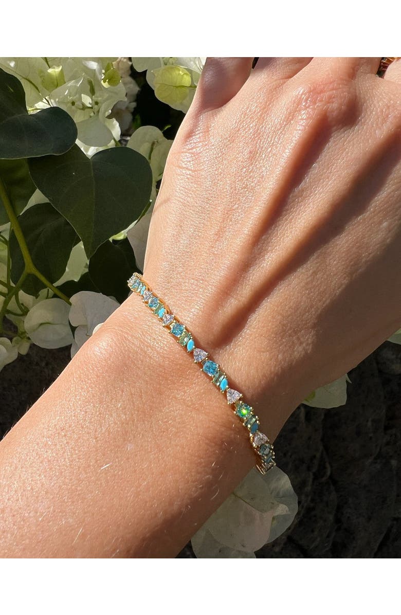 NATIVE GEM Vienna Opal Tennis Bracelet, Alternate, color, Turquoise