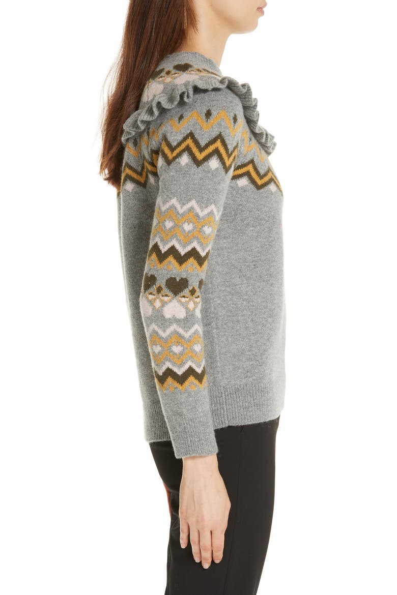 Mysheli Fair Isle Sweater, Alternate, color, GREY