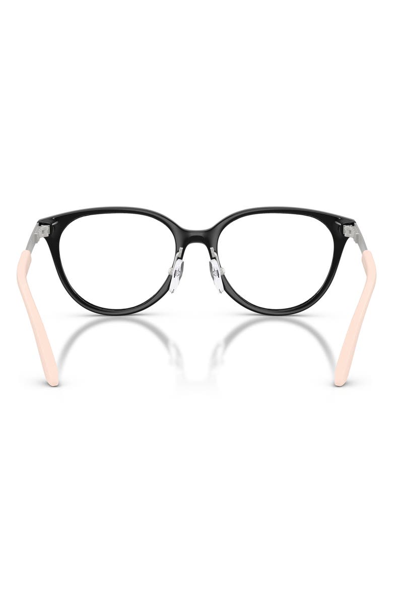 Emporio Armani Kids' 46mm Cat Eye Optical Glasses, Alternate, color, Shiny Black / Demo Lens