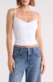 Good American Super Stretch Jersey Bustier Camisole