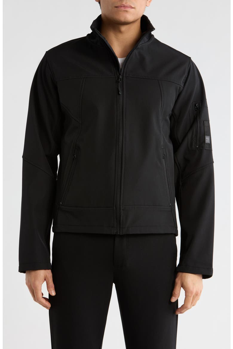 Bonded Woven Jacket, Main, color, BLACK