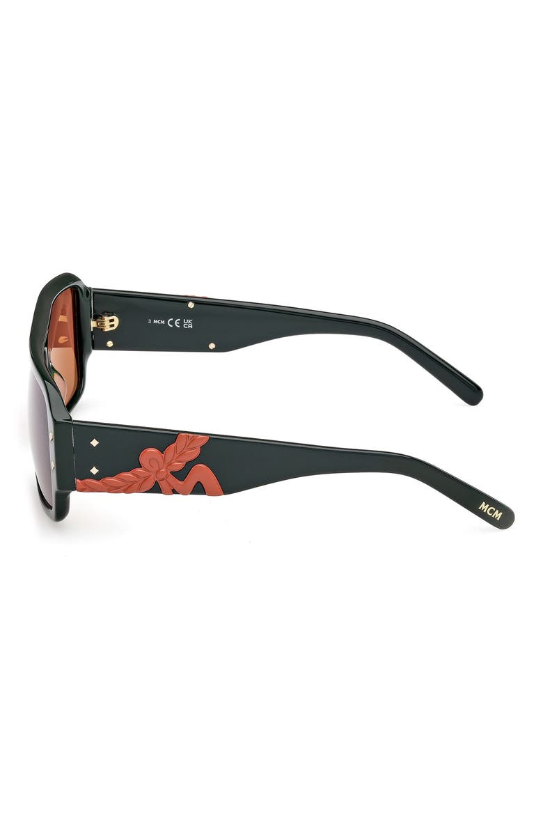 55mm Polarized Navigator Sunglasses, Alternate, color, SHINY DARK GREEN / ROVIEX