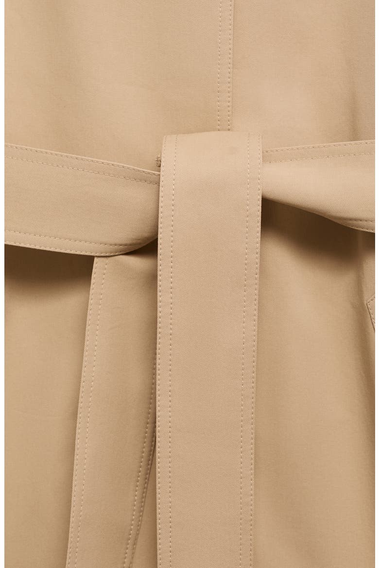 Belted Water Repellent Long Trench Coat, Alternate, color, MEDIUM BROWN