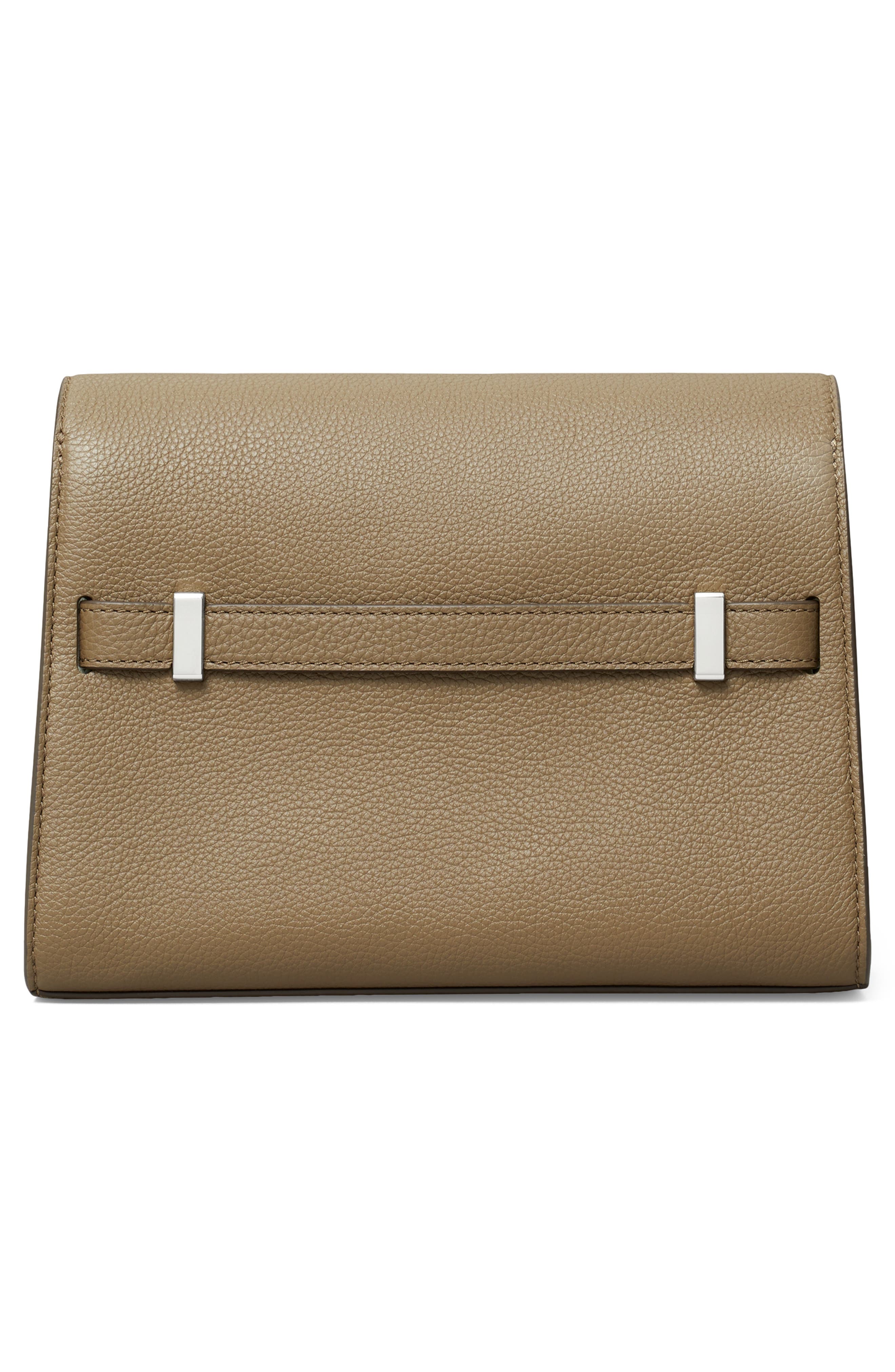 Tory Burch Lee Radziwill Colorblock Pebble Leather Shoulder Bag, Alternate, color, 