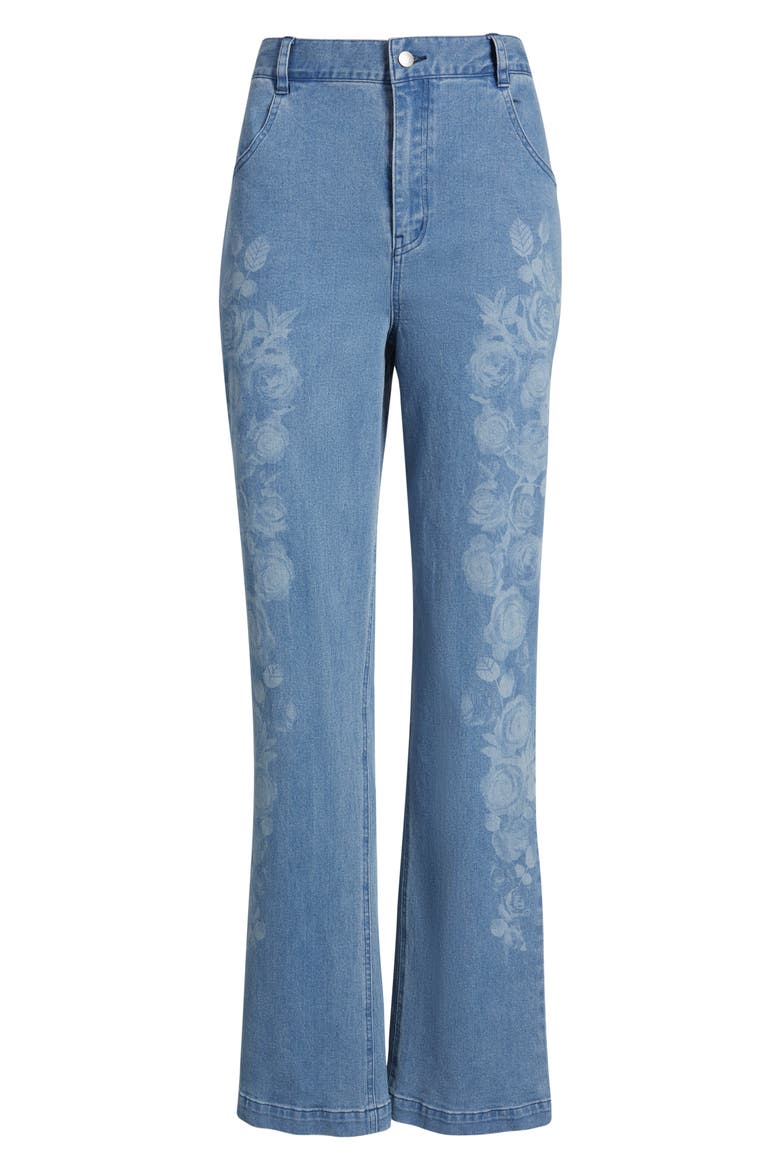 Emma Floral Baby Bootcut Jeans, Alternate, color, MEDIUM WASH