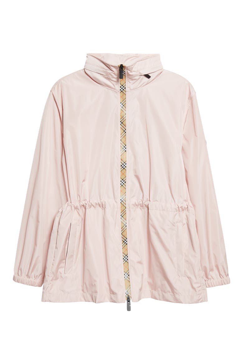 Blackpool Contrast Jacket with Stowaway Hood, Alternate, color, BOUQUET PINK