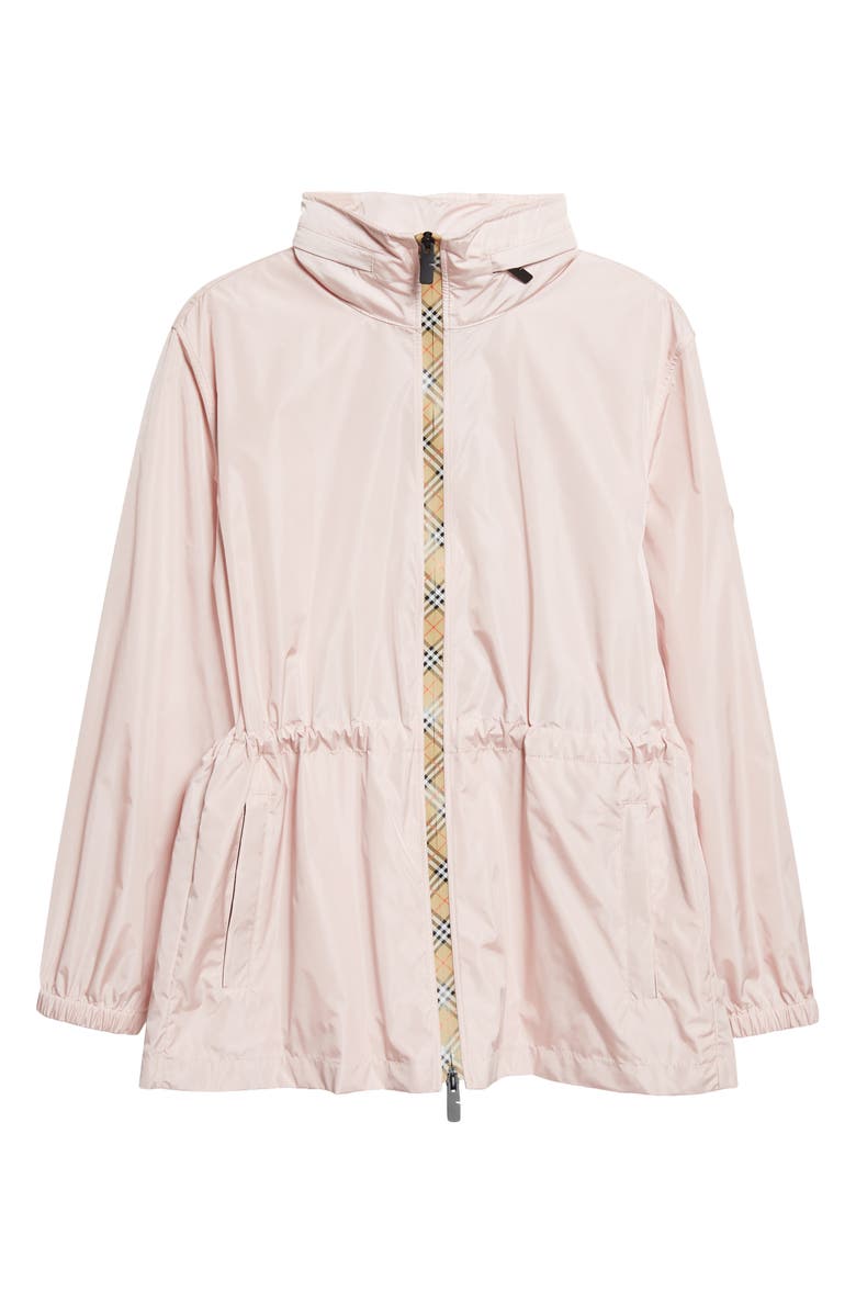 Burberry Blackpool Contrast Jacket with Stowaway Hood, Main, color, Bouquet Pink