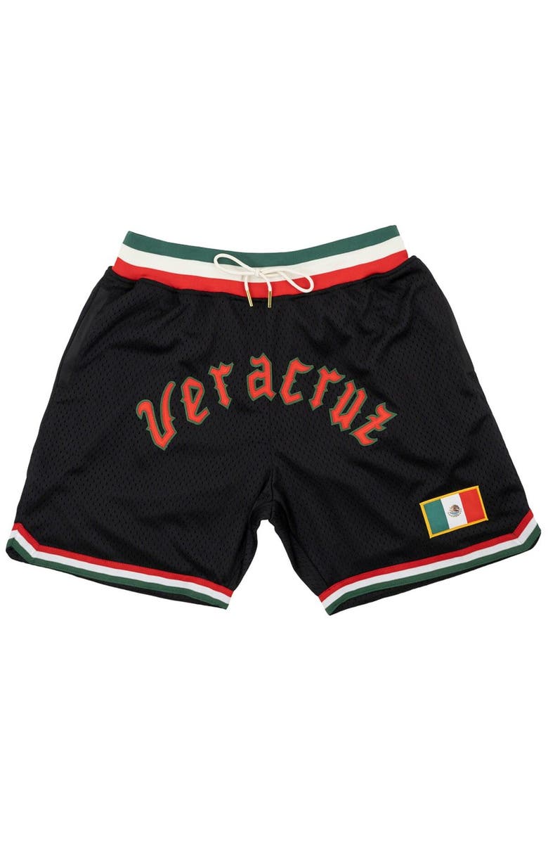 RINGS & CRWNS Men's Rings & Crwns Black Azules de Veracruz Replica Mesh Shorts, Alternate, color, Black